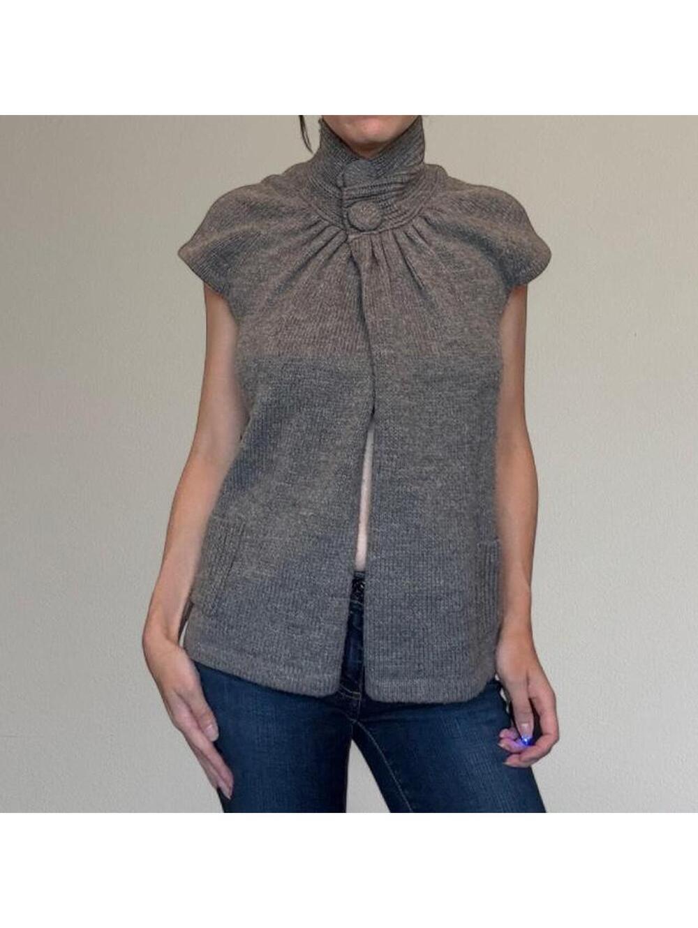 Knit gray babydoll sweater Sz. M